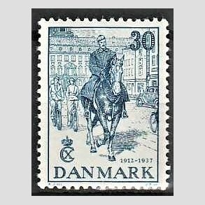 FRIMRKER DANMARK | 1937 - AFA 242 - Chr. X 25 re jubilum 30 re bl - Ubrugt