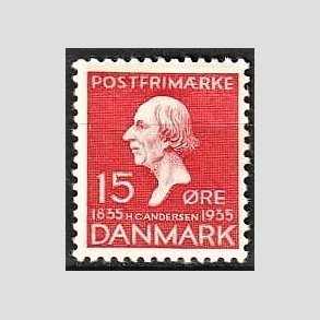 FRIMRKER DANMARK | 1935 - AFA 226 - H. C. Andersen 15 re rd - Postfrisk