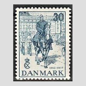 FRIMRKER DANMARK | 1937 - AFA 242 - Chr. X 25 re jubilum 30 re bl - Postfrisk
