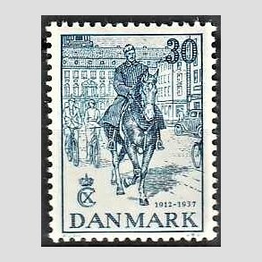 FRIMRKER DANMARK | 1937 - AFA 242 - Chr. X 25 re jubilum 30 re bl - Ubrugt