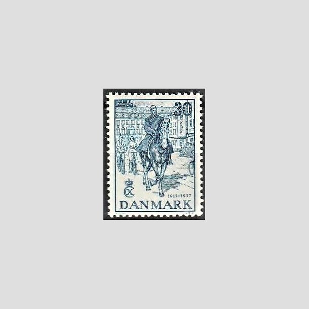 FRIMRKER DANMARK | 1937 - AFA 242 - Chr. X 25 re jubilum 30 re bl - Ubrugt