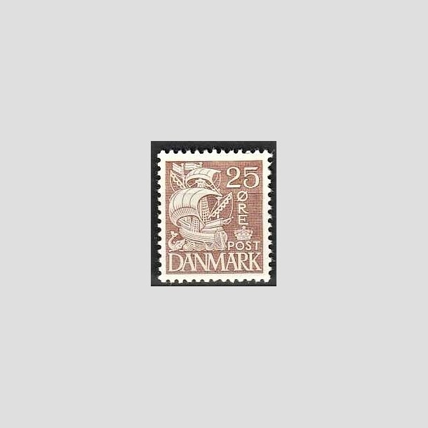 FRIMRKER DANMARK | 1934 - AFA 214 - Karavel 25 re brun Type I - Ubrugt