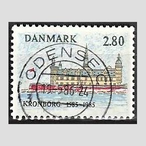 FRIM�RKER DANMARK | 1985 - AFA 840 - Kronborg Slot 400 �r - 2,80 Kr. flerfarvet - Pragt Stemplet
