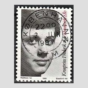 FRIM�RKER DANMARK | 1986 - AFA 858 - Kronprins Frederik 18 �r - 2,80 Kr. sort/r�d - Pragt Stemplet