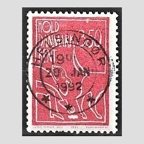FRIM�RKER DANMARK | 1991 - AFA 1003 - Hold Danmark rent - 3,50 Kr. r�d - Pragt Stemplet