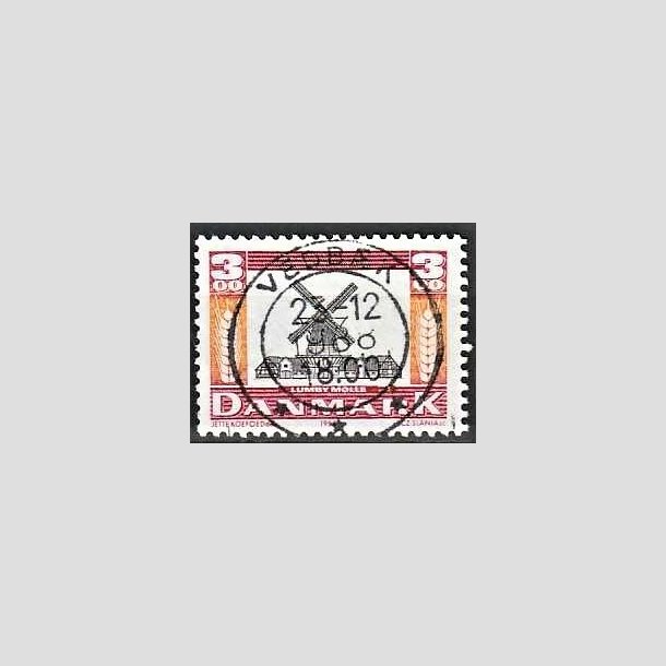 FRIMRKER DANMARK | 1988 - AFA 919 - Gamle mller - 3,00 Kr. rd/orange/sort - Pragt Stemplet