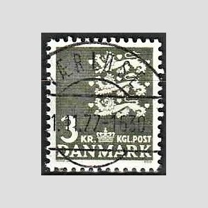 FRIMRKER DANMARK | 1969 - AFA 486 - Rigsvben 3,00 Kr. grnsort - Lux Stemplet
