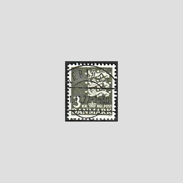 FRIMRKER DANMARK | 1969 - AFA 486 - Rigsvben 3,00 Kr. grnsort - Lux Stemplet