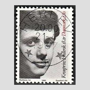 FRIM�RKER DANMARK | 1986 - AFA 858 - Kronprins Frederik 18 �r - 2,80 Kr. sort/r�d - Pragt Stemplet