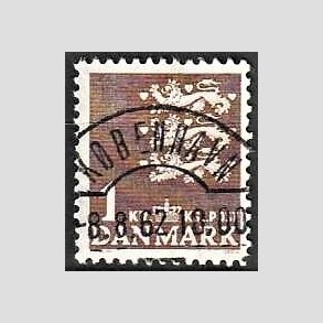 FRIMRKER DANMARK | 1946-47 - AFA 293 - Rigsvben 1,00 Kr. brun - Lux Stemplet