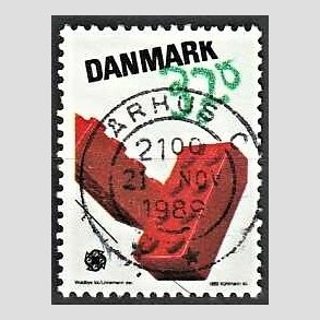 FRIM�RKER DANMARK | 1989 - AFA 938 - Leget�j/spil for b�rn - 3,20 Kr. flerfarvet - Pragt Stemplet