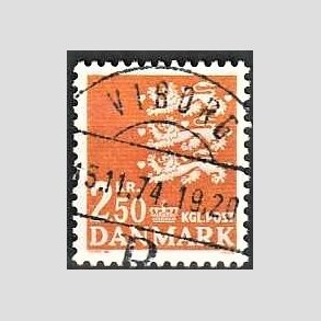 FRIMRKER DANMARK | 1972 - AFA 528 - Rigsvben 2,50 Kr. orange - Lux Stemplet