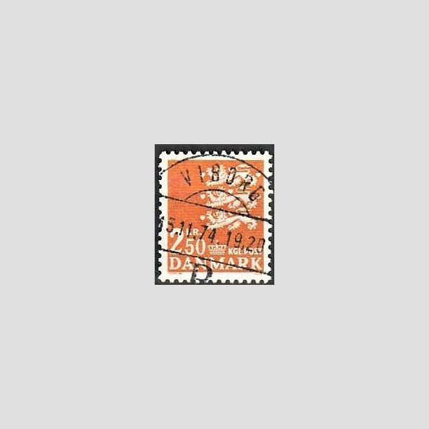 FRIMRKER DANMARK | 1972 - AFA 528 - Rigsvben 2,50 Kr. orange - Lux Stemplet