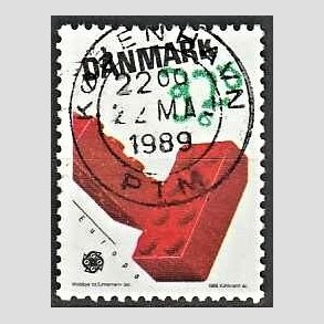 FRIM�RKER DANMARK | 1989 - AFA 938 - Leget�j/spil for b�rn - 3,20 Kr. flerfarvet - Pragt Stemplet