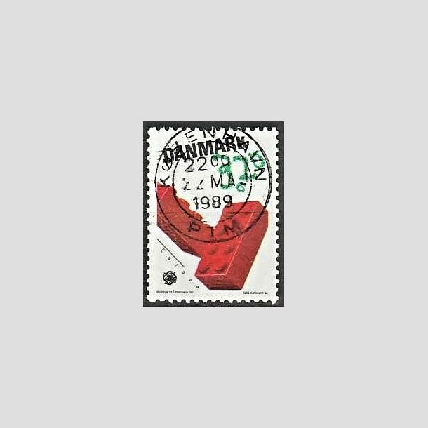 FRIMRKER DANMARK | 1989 - AFA 938 - Legetj/spil for brn - 3,20 Kr. flerfarvet - Pragt Stemplet