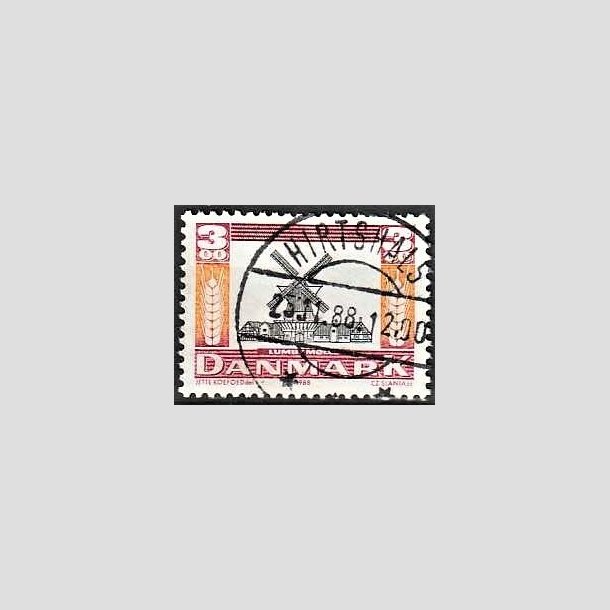 FRIMRKER DANMARK | 1988 - AFA 919 - Gamle mller - 3,00 Kr. rd/orange/sort - Lux Stemplet