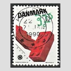 FRIM�RKER DANMARK | 1989 - AFA 938 - Leget�j/spil for b�rn - 3,20 Kr. flerfarvet - Pragt Stemplet