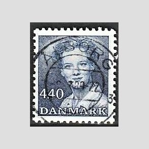 FRIMRKER DANMARK | 1989 - AFA 927 - Dronning Margrethe - 4,40 Kr. bl - Pragt Stemplet