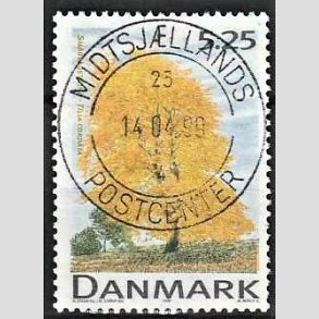 FRIM�RKER DANMARK | 1999 - AFA 1198 - Danske l�vtr�er - 5,25 Kr. flerfarvet - Pragt Stemplet