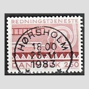 FRIM�RKER DANMARK | 1983 - AFA 783 - Redningstjenester - 2,50 Kr. r�d - Pragt Stemplet