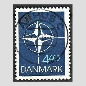 FRIM�RKER DANMARK | 1989 - AFA 934 - Danmark i NATO 40 �r. - 4,40 Kr. flerfarvet - Pragt Stemplet