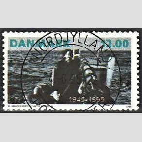 FRIMRKER DANMARK | 1995 - AFA 1094 - 50 ret for befrielsen - 12,00 Kr. flerfarvet - Pragt Stemplet