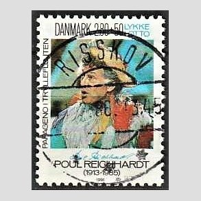 FRIMRKER DANMARK | 1986 - AFA 851 - Poul Richard - 2,80 Kr. + 50 re flerfarvet - Pragt Stemplet Risskov