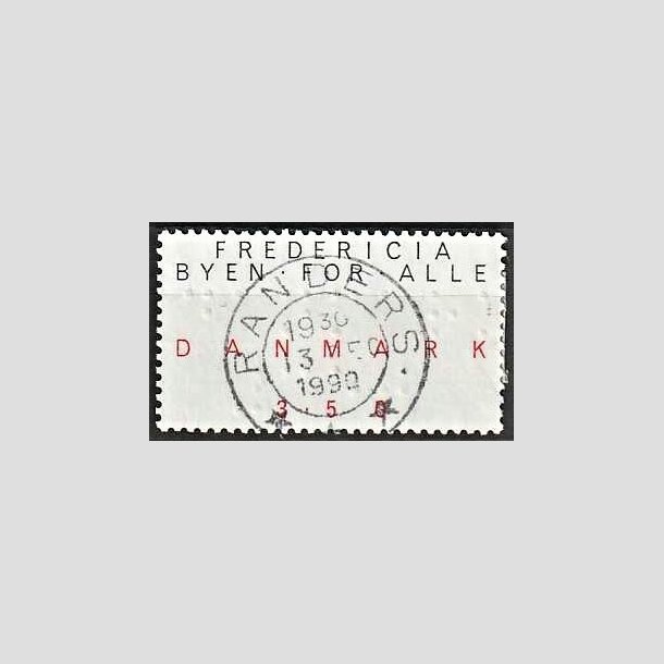 FRIMRKER DANMARK | 1990 - AFA 979 - Byen for alle - 3,50 Kr. sort/rd - Lux Stemplet Randers