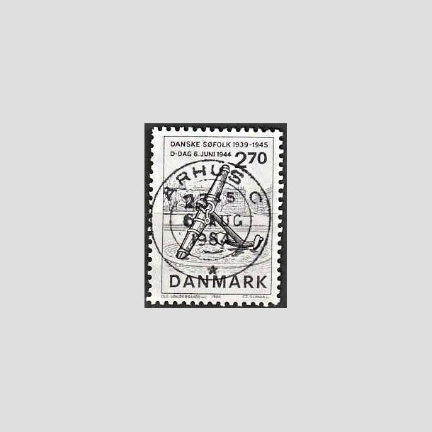 FRIMRKER DANMARK | 1984 - AFA 805 - Normandiets invation danske skibe - 2,70 Kr. brun - Pragt Stemplet