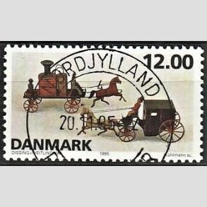 FRIM�RKER DANMARK | 1995 - AFA 1106 - Dansk leget�j - 12,00 Kr. flerfarvet - Pragt Stemplet