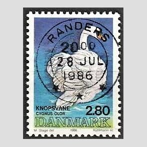 FRIM�RKER DANMARK | 1986 - AFA 866 - Danske fugle - 2,80 Kr. flerfarvet - Pragt Stemplet