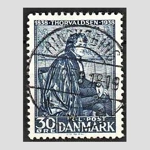 FRIM�RKER DANMARK | 1938 - AFA 251 - Thorvaldsen 30 �re bl� - Lux Stemplet
