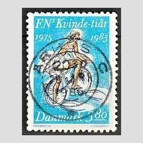 FRIM�RKER DANMARK | 1985 - AFA 839 - FN's kvinde-ti�r - 3,80 Kr. flerfarvet - Pragt Stemplet