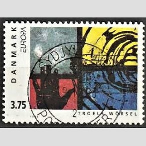 FRIM�RKER DANMARK | 1993 - AFA 1041 - Nutidskunst - 3,75 Kr. flerfarvet - Pragt Stemplet