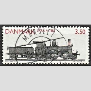 FRIM�RKER DANMARK | 1991 - AFA 986 - Lokomotiver - 3,50 Kr. r�d/sort - Pragt Stemplet