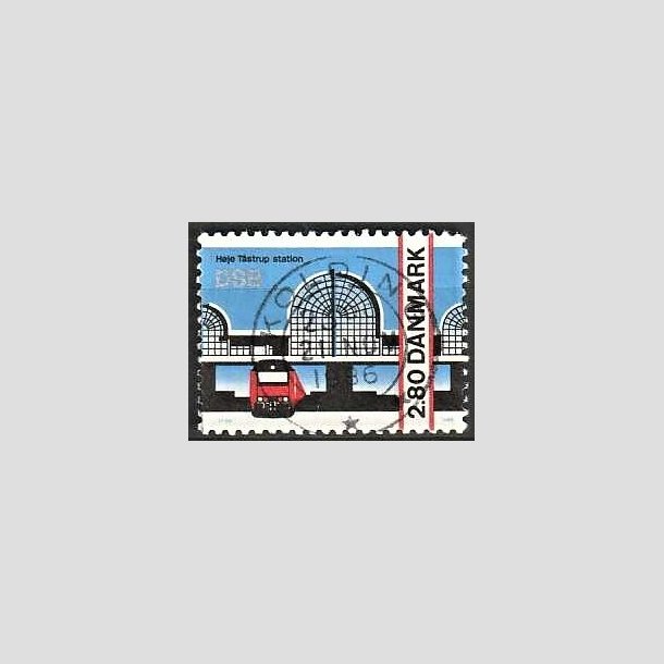 FRIMRKER DANMARK | 1986 - AFA 861 - Hje Taastrup station - 2,80 Kr. flerfarvet - Pragt Stemplet