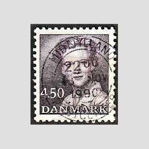 FRIMRKER DANMARK | 1990 - AFA 957 - Dronning Margrethe - 4,50 Kr. mrkviolet - Pragt Stemplet