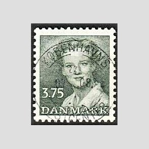 FRIMRKER DANMARK | 1990 - AFA 956 - Dronning Margrethe - 3,75 Kr. grn - Pragt Stemplet