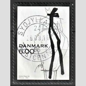 FRIM�RKER DANMARK | 2011 - AFA 1671 - Mode - 6,00 Kr. flerfarvet - Lux Stemplet