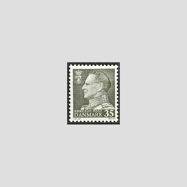 FRIMRKER DANMARK | 1962 - AFA 395F - Frederik IX - 35 re mrkgrn flour - Postfrisk