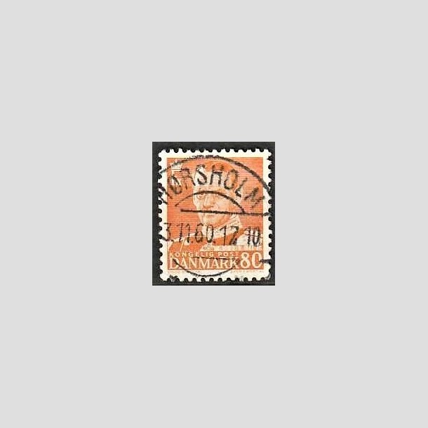 FRIMRKER DANMARK | 1952-53 - AFA 341 - Fr. IX 80 re orange - Lux Stemplet