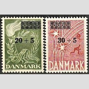 FRIMRKER DANMARK | 1955 - AFA 358,359 - Frihedsfond provisorier - 20 + 5/30 + 5 re i st - Postfrisk