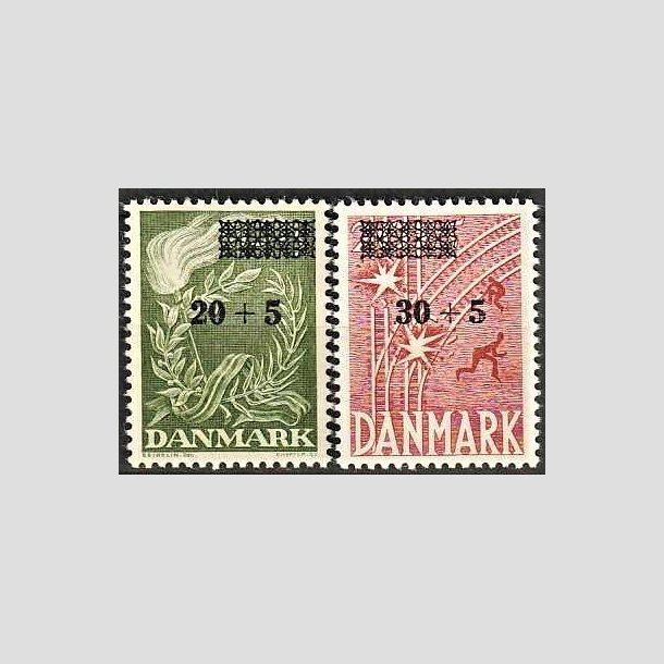 FRIMRKER DANMARK | 1955 - AFA 358,359 - Frihedsfond provisorier - 20 + 5/30 + 5 re i st - Postfrisk