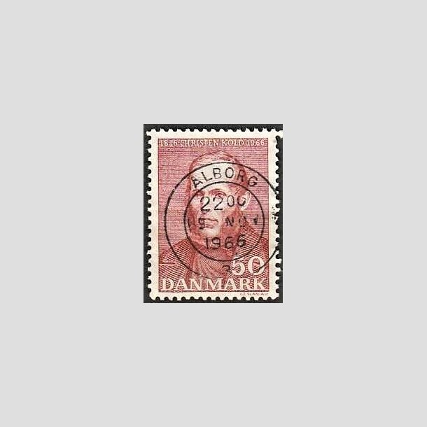 FRIMRKER DANMARK | 1966 - AFA 444F - Christen Kold - 50 re brunrd flour - Pragt Stemplet