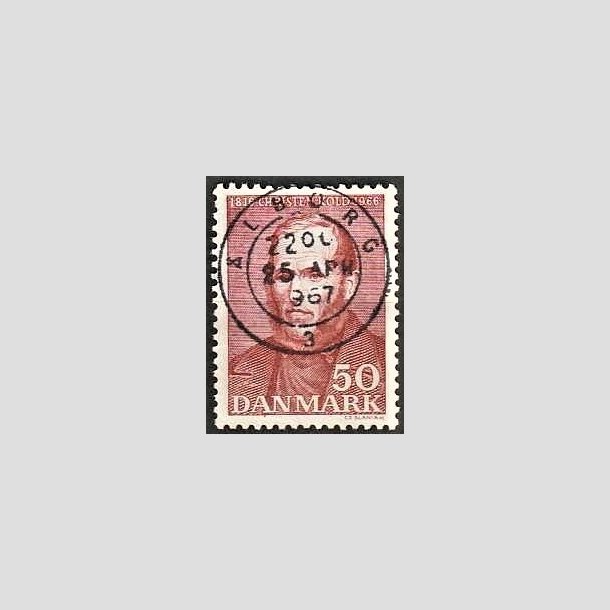 FRIMRKER DANMARK | 1966 - AFA 444F - Christen Kold - 50 re brunrd flour - Pragt Stemplet