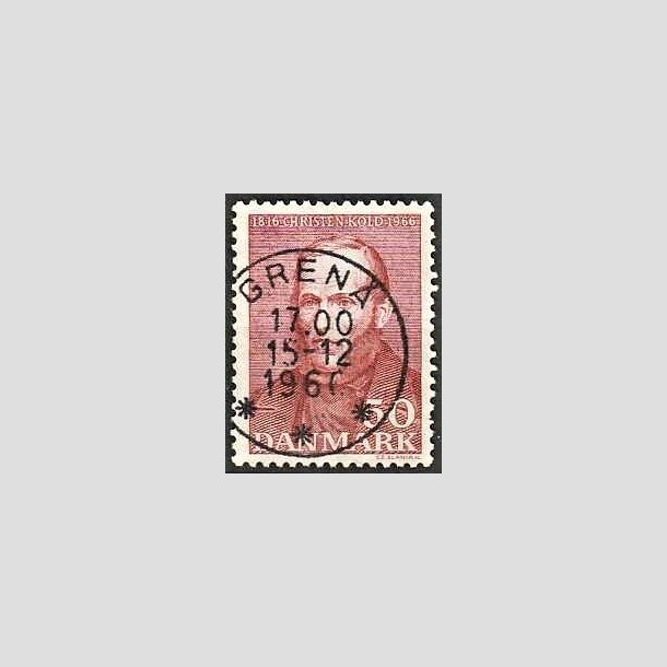 FRIMRKER DANMARK | 1966 - AFA 444F - Christen Kold - 50 re brunrd flour - Pragt Stemplet