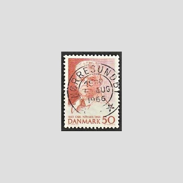 FRIMRKER DANMARK | 1965 - AFA 435F - Komponist Carl Nielsen - 30 re orangerd flour - Pragt Stemplet