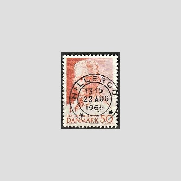 FRIMRKER DANMARK | 1965 - AFA 435F - Komponist Carl Nielsen - 30 re orangerd flour - Pragt Stemplet