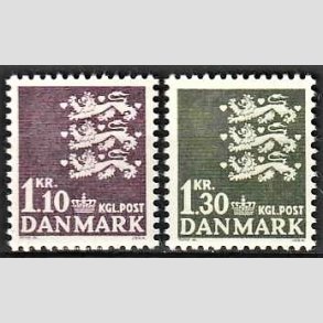 FRIMRKER DANMARK | 1965 - AFA 436,437 - Rigsvben - 1,10 + 1,30 kr. - Postfrisk