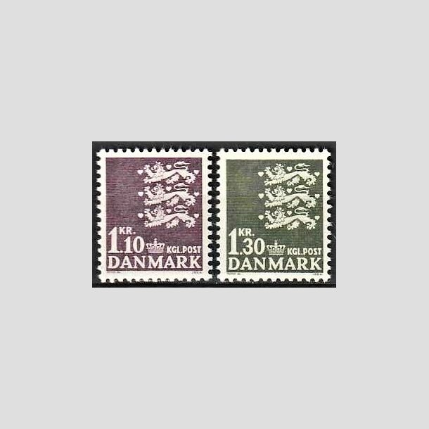 FRIMRKER DANMARK | 1965 - AFA 436,437 - Rigsvben - 1,10 + 1,30 kr. - Postfrisk